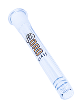 Load image into Gallery viewer, An Oro 4.5-inch 18mm to 14mm Diffused Downstem for use in a water pipe.