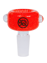Load image into Gallery viewer, An orange 14mm Oro Dichro Slide Bowl.