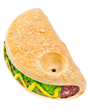 Load image into Gallery viewer, A Wacky Bowlz Taco Ceramic Hand Pipe.