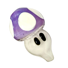 Load image into Gallery viewer, A purple Handmade 1-Up Mushroom Bubble Carb Cap made by TKO Glassworks.