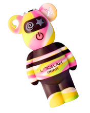 Load image into Gallery viewer, A yellow tie dye Lookah Bear Cart Battery.