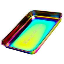 Load image into Gallery viewer, A rainbow Blazy Susan Stainless Steel Rolling Tray.