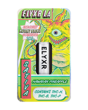 Load image into Gallery viewer, A Sativa Hawaiian Pineapple Elyxr LA Live Resin Mutant Blend (THC-P, THC-B, THC-H) Cartridge (1 gram/1mL).
