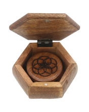 Load image into Gallery viewer, A Woodland Turtle Bud Vase Bong Set Stash Can with Magnetic Closure with Tree of Life Grinder inside.