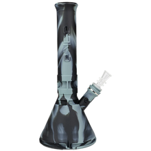Load image into Gallery viewer, A Smoke Black Eyce Silicone Beaker Bong.