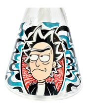 Load image into Gallery viewer, The base of a Punk Rick Sanchez Glass Beaker Bong.