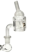 Load image into Gallery viewer, Tsunami Thermal Quartz 10mm Banger with Carb Cap on a water pipe.