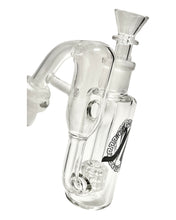 Load image into Gallery viewer, A 14mm 45 Degree Monark Matrix Recycler Ash Catcher on a water pipe.
