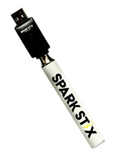 Load image into Gallery viewer, A white Spark Stix Variable Voltage Pen Battery.
