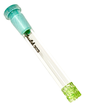 Load image into Gallery viewer, A Silver Aqua Glasslab 303 Colored Downstem.