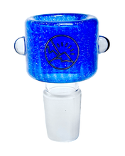 Load image into Gallery viewer, A blue 18mm Oro Dichro Slide Bowl.
