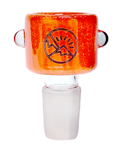 Load image into Gallery viewer, An orange 18mm Oro Dichro Slide Bowl.