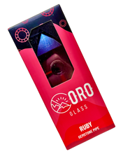 Load image into Gallery viewer, A Ruby Oro Gemstone Pipe inside it's packaging.