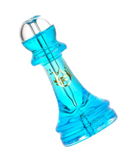 Load image into Gallery viewer, A Blue Pulsar Chess Pawn Glycerin Hand Pipe.
