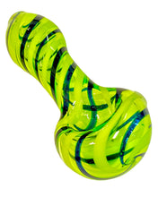 Load image into Gallery viewer, A TKO Glassworks Slyme Lines Spoon Hand Pipe.