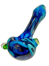 Load image into Gallery viewer, A TKO Glassworks Fumed Tech Pattern Hand Pipe.