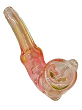 Load image into Gallery viewer, A Pink Inside Out Fumed Dot Sherlock Pipe.