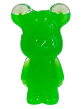 Load image into Gallery viewer, A Green Teddy Bear Glycerin Hand Pipe.