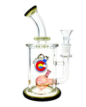 Load image into Gallery viewer, Fumed 3D Logo Perc Water Pipe