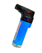 Load image into Gallery viewer, A blue Screaming Eagle Pocket Torch Lighter.