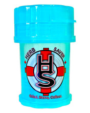 Load image into Gallery viewer, A light blue Large Herb Saver Grinder.