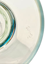 Load image into Gallery viewer, The signature of the artist of a Cane Double Doughnut Tube Pipe.