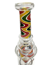 Load image into Gallery viewer, The colorful bent neck of a Spiral Incycler Rig.