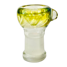 Load image into Gallery viewer, A green 18mm female Frit Push Slide handblown by TKO Glassworks in the USA.