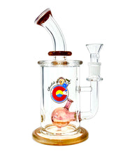 Load image into Gallery viewer, Fumed 3D Logo Perc Water Pipe
