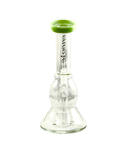 Load image into Gallery viewer, The back of a slyme-colored Encore Mini Matrix Dab Rig.