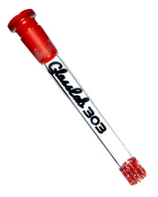 Load image into Gallery viewer, A Red Elvis Glasslab 303 Colored Downstem.