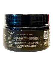 Load image into Gallery viewer, The back of a jar of TRU Organics CBD Eye Cream.