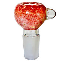 Load image into Gallery viewer, A frit red 18mm male Frit Push Slide handblown by TKO Glassworks in the USA.