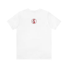 Load image into Gallery viewer, The back of a white Bluntz Of That Good T-Shirt from Smoke Glass and Vape.