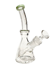 Load image into Gallery viewer, A Bent Neck Rig with a green mouthpiece.