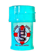 Load image into Gallery viewer, A light blue Mini Herb Saver Grinder.