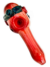 Load image into Gallery viewer, A Hellboy Hand Pipe handblown by Pufferfish Glass.