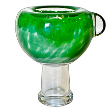 Load image into Gallery viewer, A green 10mm female Frit Push Slide handblown by TKO Glassworks in the USA.