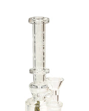 Load image into Gallery viewer, The sandblasted neck of a Julius Productions Black and Yellow Horned Rig.