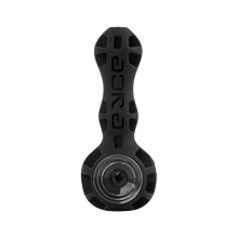 Load image into Gallery viewer, A Black Eyce Silicone Spoon Pipe.