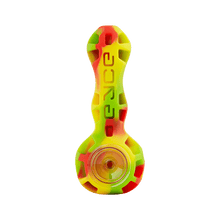 Load image into Gallery viewer, A Rasta Eyce Silicone Spoon Pipe.