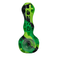 Load image into Gallery viewer, A Creature Green Eyce Silicone Spoon Pipe.