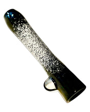 Load image into Gallery viewer, A white Black Koi Koi Hitter handblown in America by TKO Glassworks.