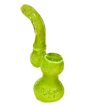 Load image into Gallery viewer, A green Full Color Frit Drop Bubbler.
