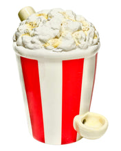 Load image into Gallery viewer, A Roast & Toast Popcorn Bucket Ceramic Hand Pipe.