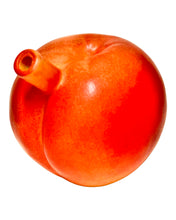 Load image into Gallery viewer, The back of a Roast & Toast Ripe Peach Ceramic Hand Pipe.
