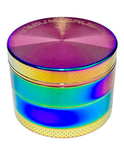 Load image into Gallery viewer, A rainbow 55mm Chromium Crusher Flat Top Grinder.