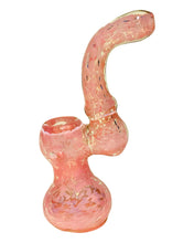 Load image into Gallery viewer, A pink Full Color Frit Drop Bubbler.