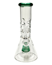 Load image into Gallery viewer, A teal Shower Head Cone Beaker Dab Rig.