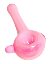 Load image into Gallery viewer, A pink Sexy Color Dot Spoon Pipe with pink dot accent.